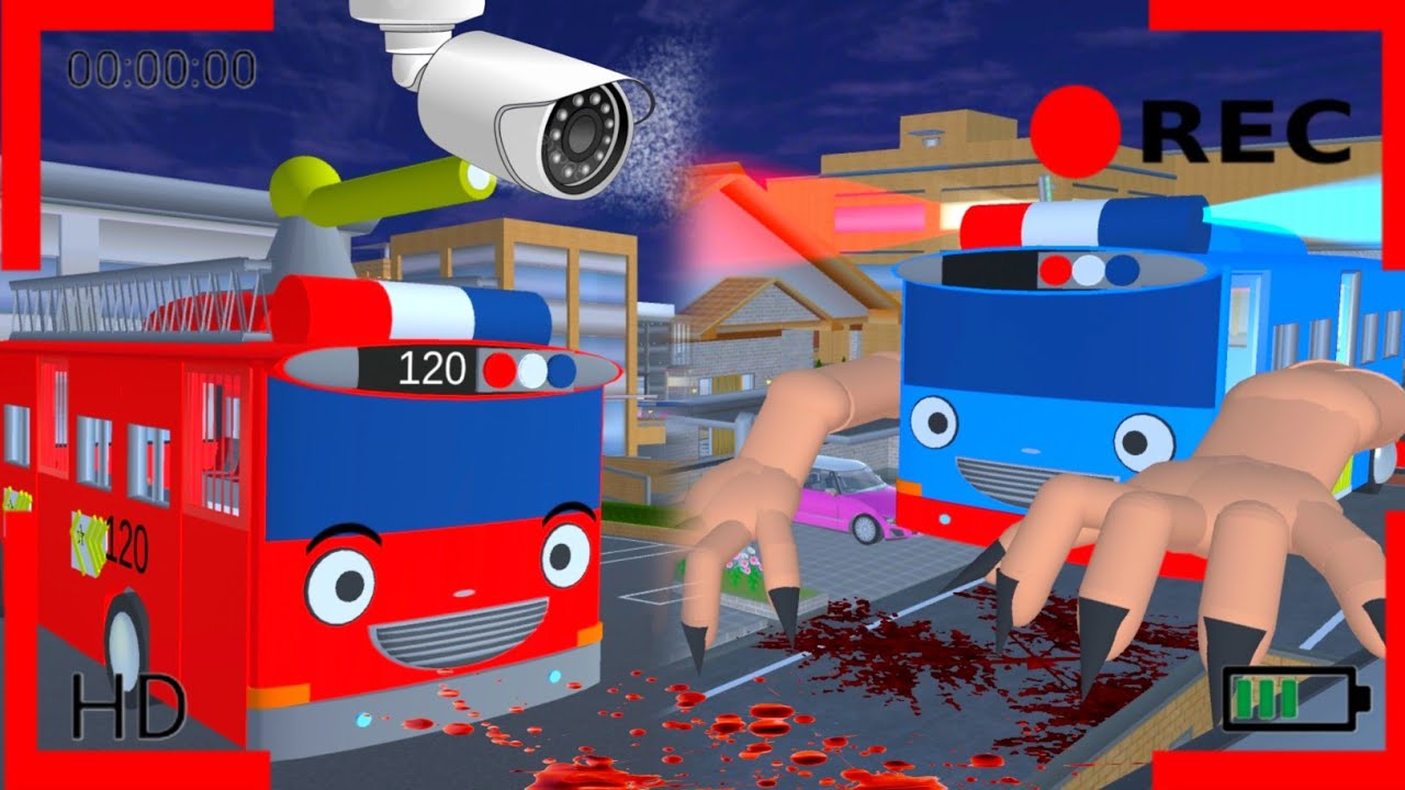 Yuta Mio Panim CCTV Rekam Bus Tayo Polisi PETA PETA Scares at home 1😱 Sakura School Simulator