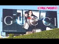 Kendall Jenner &amp; Bad Bunny Are All Boo&#39;d Up For Their New Gucci Billboard On Melrose Ave. In WeHo