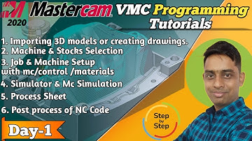How to Start Mastercam 2020 2D MILL Programming  I Vmc /Hmc Programming tutorials I #mastercam