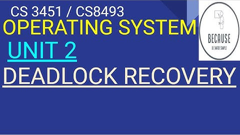 2.22 Deadlock Recovery  in Tamil