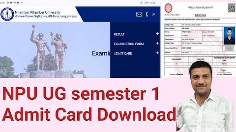 NPU Ug Semester 1Admit Card kaise nikale || nilambar pitamber palamu ug admit card kaise nikale