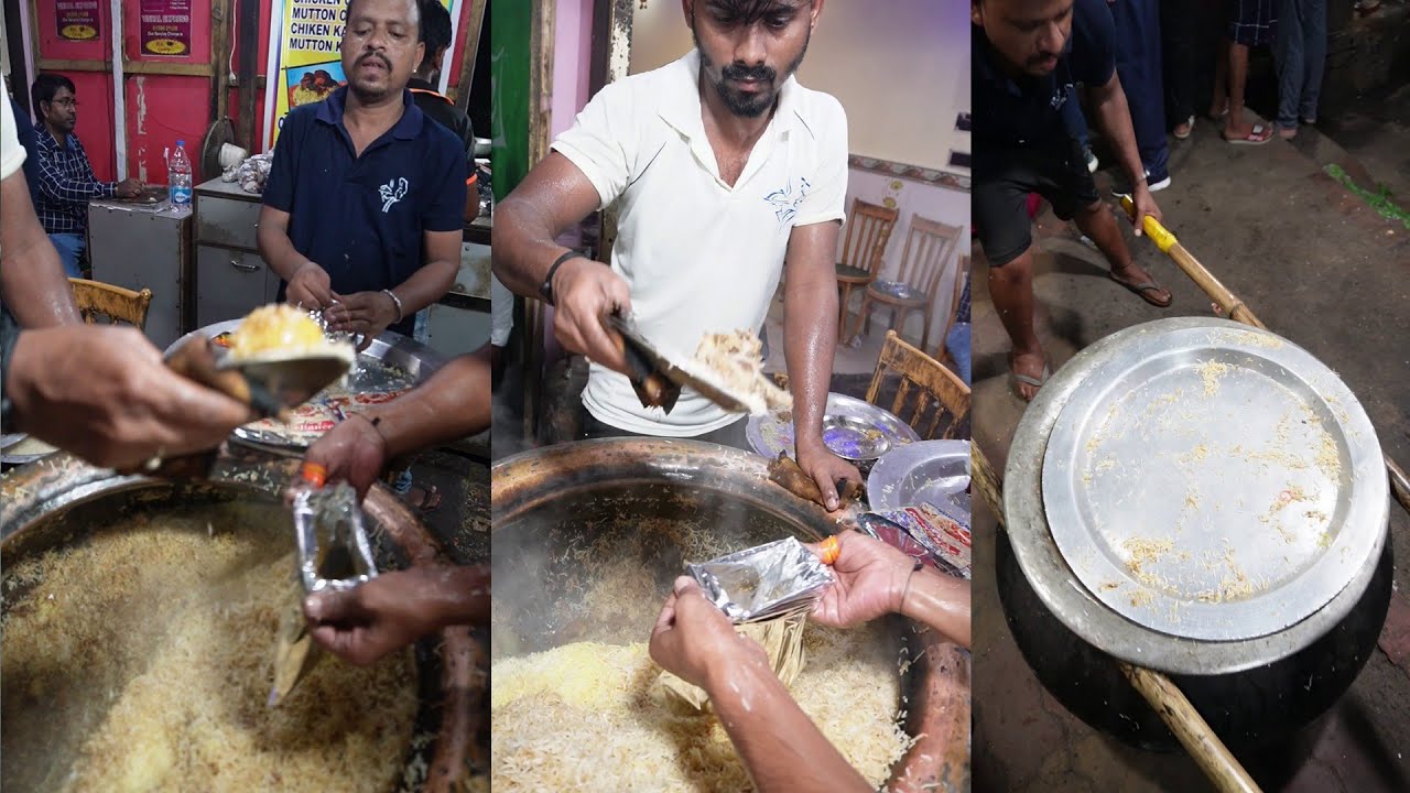 Durga Puja Mein Biryani Ka Line   Handi Finished within 30 Minutes   300 Rs/ Mutton Biryani