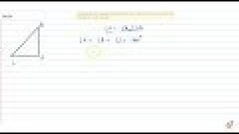 If one angle of a triangle is equal to the sum of the other two, show that the triangle is a rig...