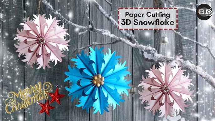 Pin by Eva W - Home decor on Decorating ideas for the home  Christmas  paper crafts, Paper christmas decorations, 3d paper snowflakes