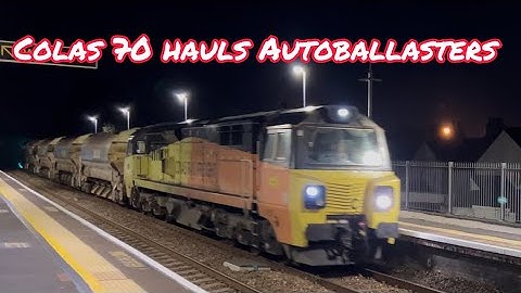 Colas 70 hauls five Autoballaster wagons through Keyham Station - 02/09/25 #class70 #colasrail 
