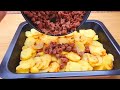 Einfaches und schnelles Rezept, Kartoffeln mit Hackfleisch