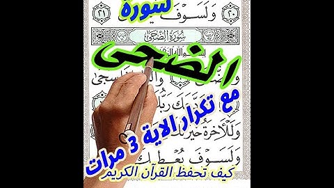 سورة الضحي مع تكرار الاية 3 مرات بخط المصحف الكبير    كيف تحفظ القرآن الكريم بسهولة