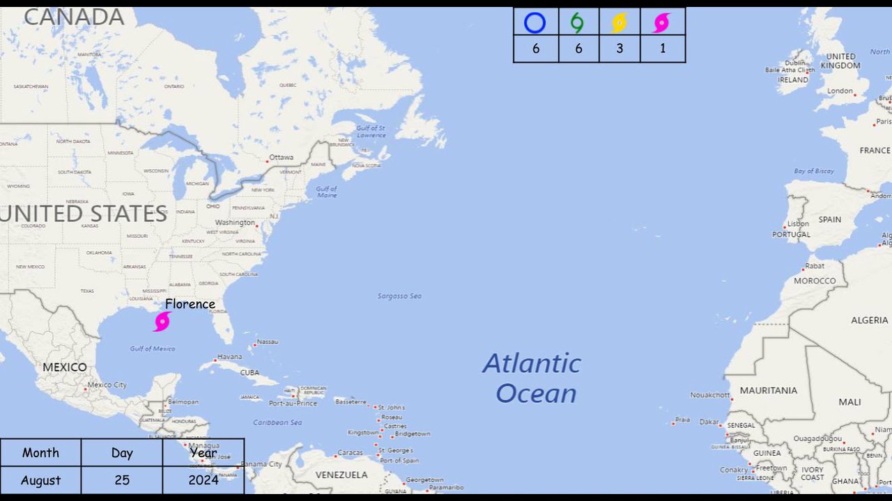 2024 Atlantic Hurricane Season (Tropics Tracker) YouTube