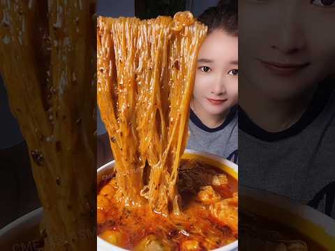 ASMR SPICY NOODLES MUKBANG 🌶️ Real Sound Eating #shorts