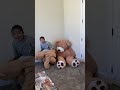 Patient quickly hides in bear so nurse can not find her shorts