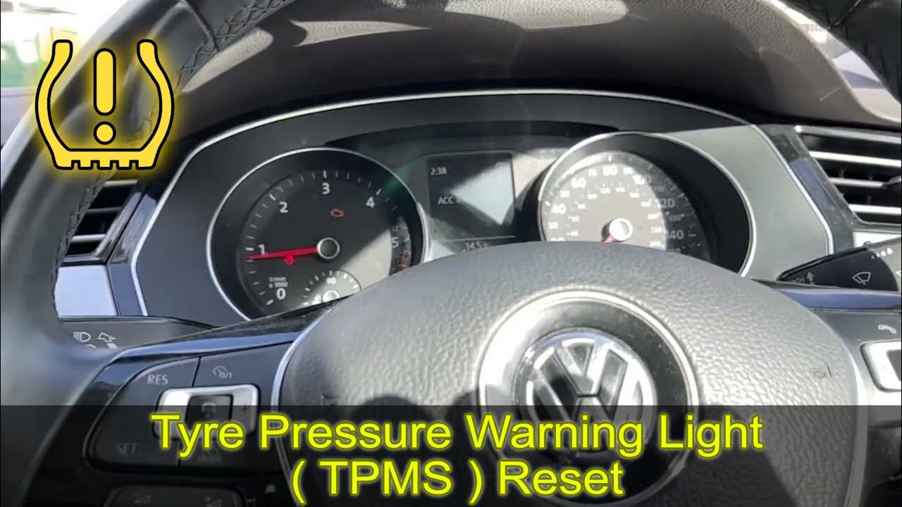 2015 VW PASSAT tyre pressure warning reset - YouTube