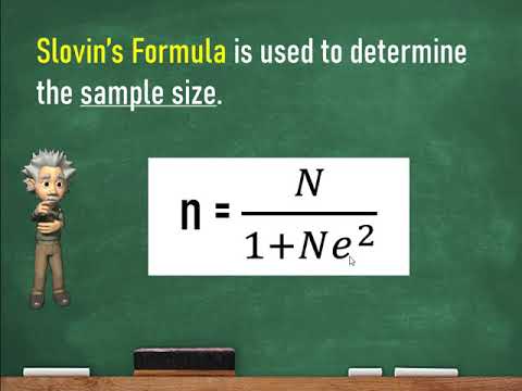 Sample allocation using the slovin's formula
