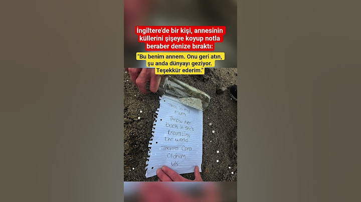 İngiltere'de bir kişi, annesinin küllerini şişeye koyup denize bıraktı: #keşfet #shorts #viral