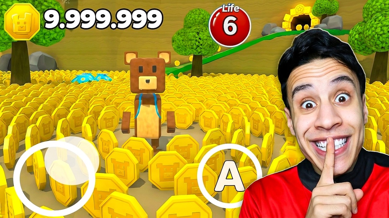 اكتشفت أسرع طريقة للفلوس في لعبة الدب الخارق Super Bear Adventure!! 💰😎