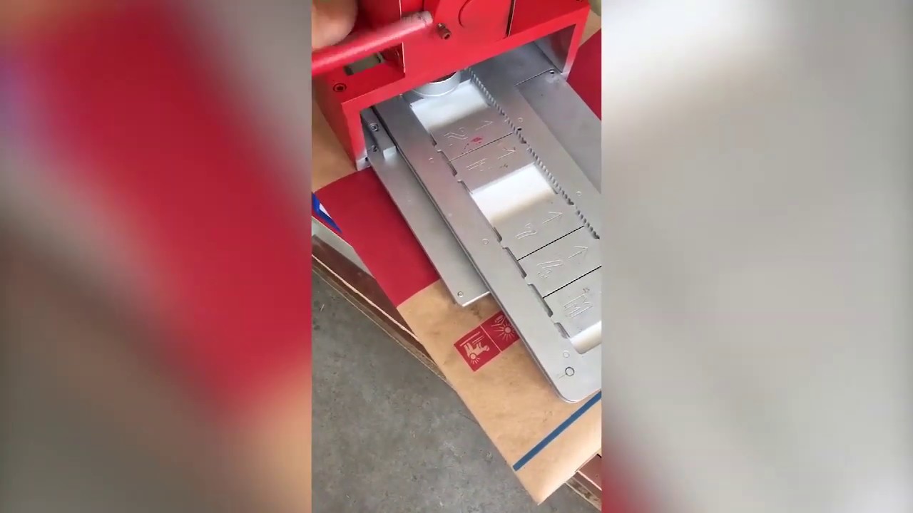 Manual press car license plate machine YouTube