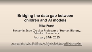 Michael Frank - Bridging the data gap between children and AI models