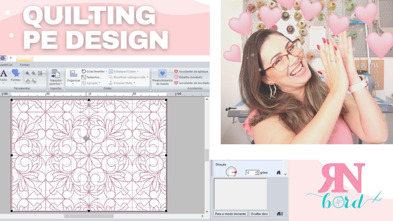 Como criar uma matriz de quilting no pe design para máquina de bordado