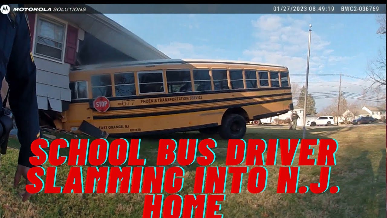 School bus driver charged with DUl after slamming into N.J. home - YouTube
