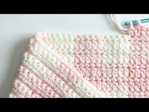 DC2tog (Double Crochet 2 Together) Gingham Blanket