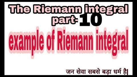 Example of Riemann integral part 10 in simple process
