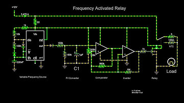 How to Make a Frequency to Voltage Converter Relay Circuit schematic