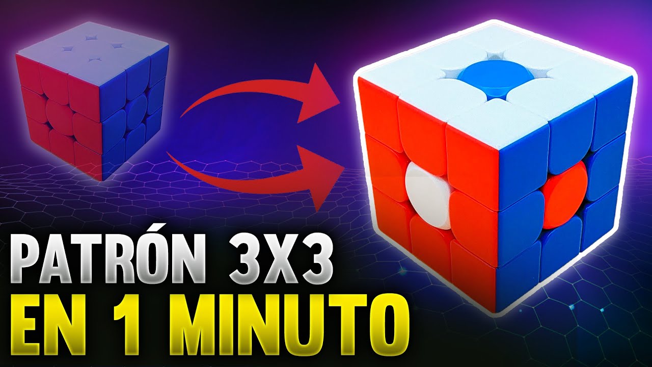 Patron Cubo De Rubik Patrón 3x3 - 6 puntos | Paso a Paso | Figuras y Patrones - YouTube