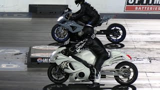 Hyabusa Vs Bmw 1000Rr - Superbikes Drag Racing