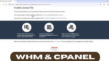 Invalid License File WHM & cPanel