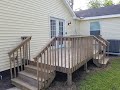 THE LOUISIANA HOUSE. Pressure washing the house and deck. Cutting down the fig tree. Easter.