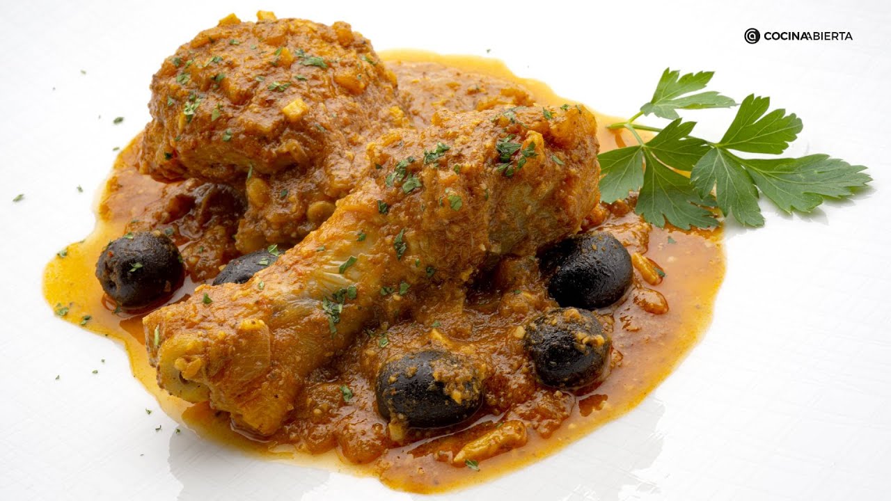 Pollo guisado con aceitunas, una receta fácil de pollo en salsa con Arguiñano