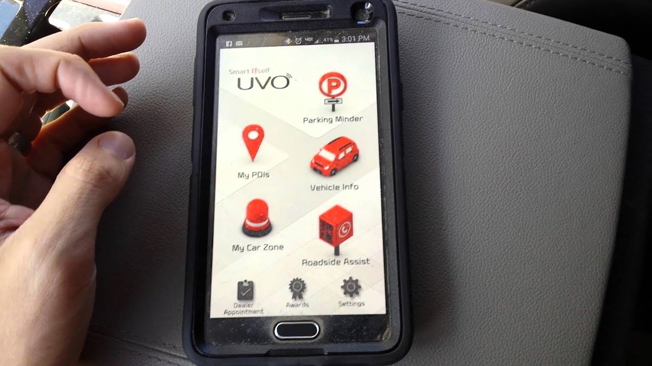 How To Use Kia UVO eServices iPhone or Android App - YouTube