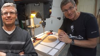1 - Full featured Drill Press Table This drill press table is different from many others because the bottom can be titled. When combined with an angle set on the cast