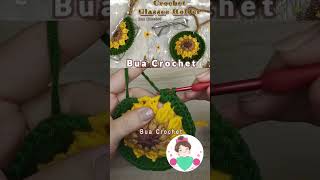Crochet Sunflower Glasses Holder 🌻 B139