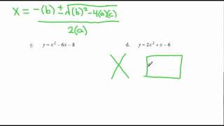 Ch 8 Practice Test Problem 3(c, d) - Solving quadratic equations by Factoring and Quadratic Formula