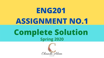 Eng201 Assignment No.1 Spring 2020 || Complete Solution Eng201 Assignment Solved By Chanda Aleen ||