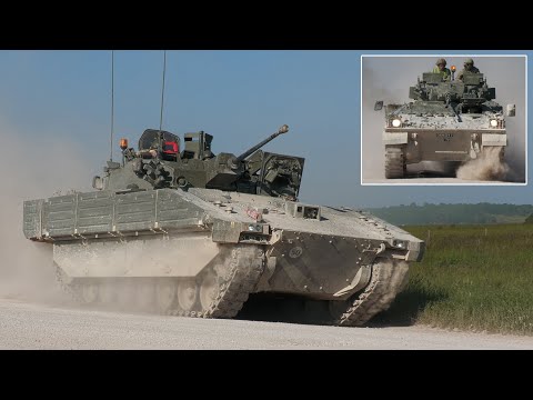 New and old armoured fighting vehicles kicking up dust! (Ajax and Warrior) 🪖