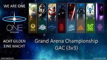 SWGOH - GAC 3v3 Darth Vader + Admiral Thrawn + Moff Gideon vs Bastila Shan + GMY + Bindo-Team