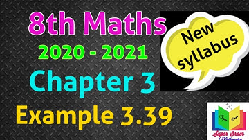 8th maths Algebra Example 3.39|class 8 Maths Chapter 3 Algebra Example 3.39|Super brain mathematics