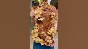 Tượng Gỗ: Cá Chép Hóa Rồng - Gỗ Nu Hương | Đồ Gỗ Manh Sơn #shorts