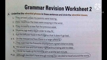 Gulmohar Grammar and Language Skills class-8 (grammar revision) worksheet-2