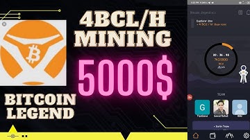 Bitcoin Legend || 4 BCL PER HOUR, Crypto mining application