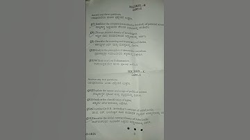 open university B A 1year political science question paper 2022