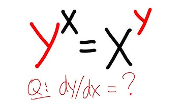 How to find the derivative dy/dx for y^x=x^y (calculus 1 tutorial logarithmic differentiation)