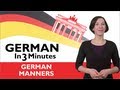 Learn German - German in Three Minutes  - Thank You & You're Welcome in German