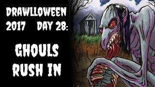 Flesh-Eating Ghoul drawing | Drawlloween 2017 Day 28