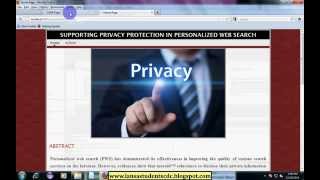 Supporting Privacy Protection in Personalized Web Search in java(TO GET THIS PROJECT THROUGH ONLINE OR TRAINING SESSION CONTACT: LansA Informatics Pvt Ltd No 165, 5th Street, Crosscut road, Gandhipuram, ..., 2014-12-02T11:06:32.000Z)