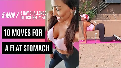 10 Exercises For A Flat Stomach | 5 DAY CHALLENGE ...