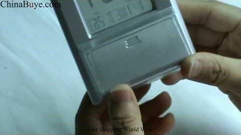 LCD Digital Clock Displaying Time Month Date Day Temperature Silvery