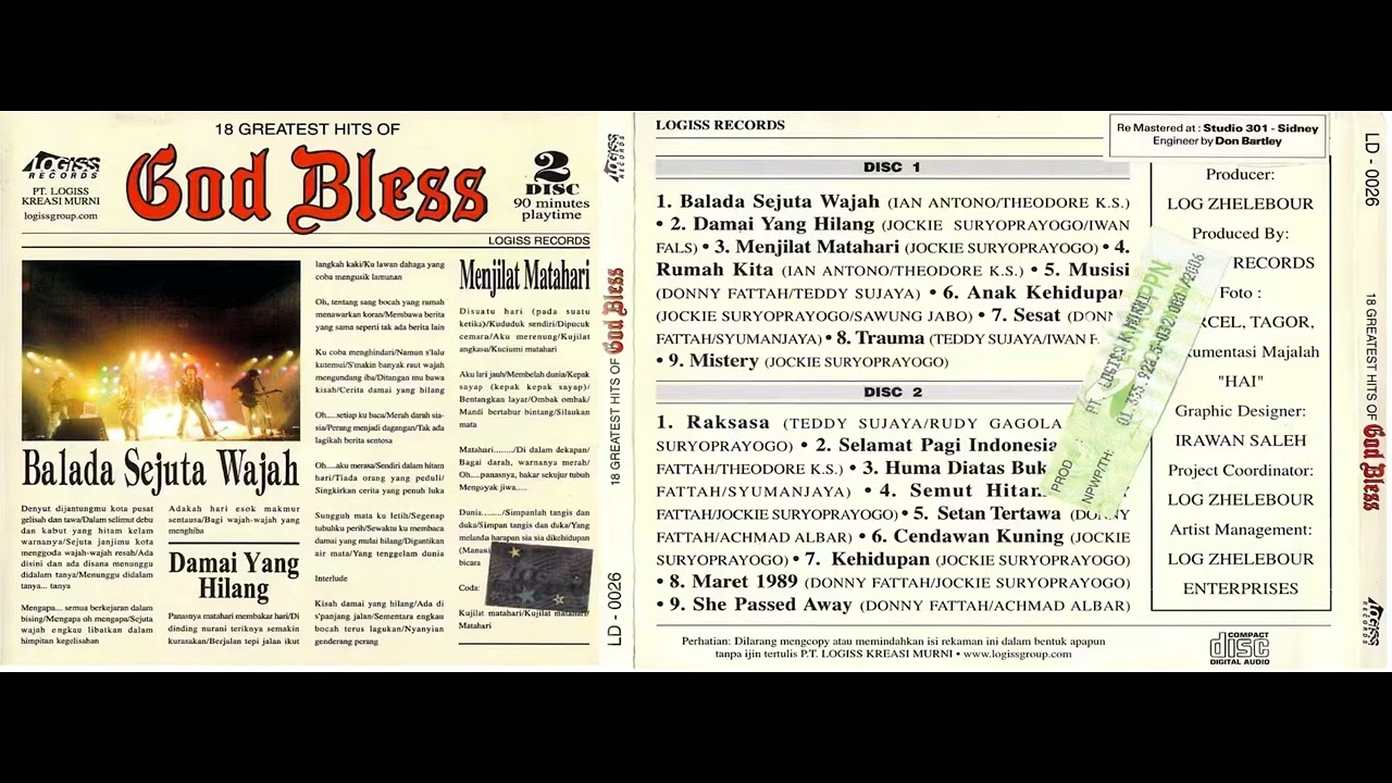 God Bless - Musisi (18 Greatest Hits Of God Bless #1) HQ Audio