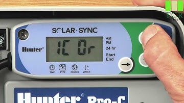 Programme a Hunter Solar Sync 3/4 setting up the Solo Sync